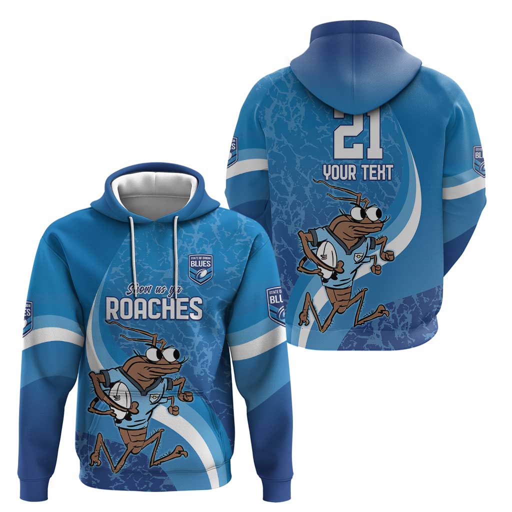 Custom NSW Cockroaches Blues Hoodie New South Wales Origin No1 LT9 - Vibe Hoodie Shop