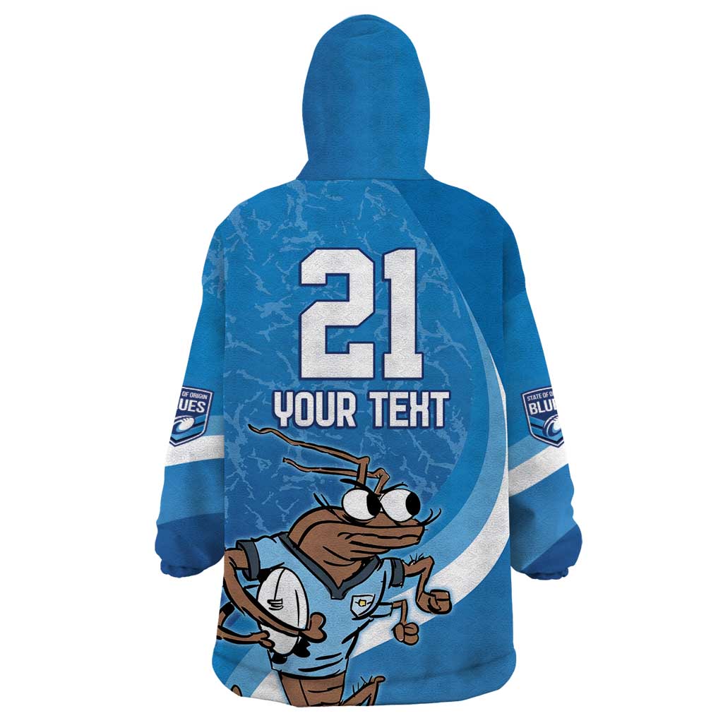 Custom NSW Cockroaches Blues Wearable Blanket Hoodie New South Wales Origin No1 - Vibe Hoodie Shop