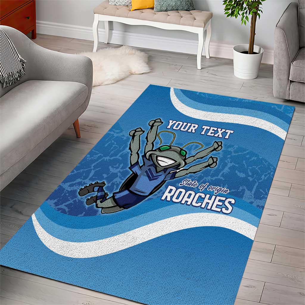 Custom NSW Cockroaches Blues Area Rug New South Wales Origin No2 - Vibe Hoodie Shop