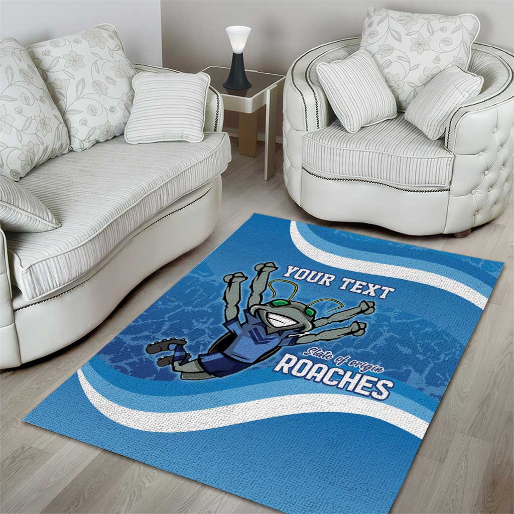 Custom NSW Cockroaches Blues Area Rug New South Wales Origin No2 - Vibe Hoodie Shop