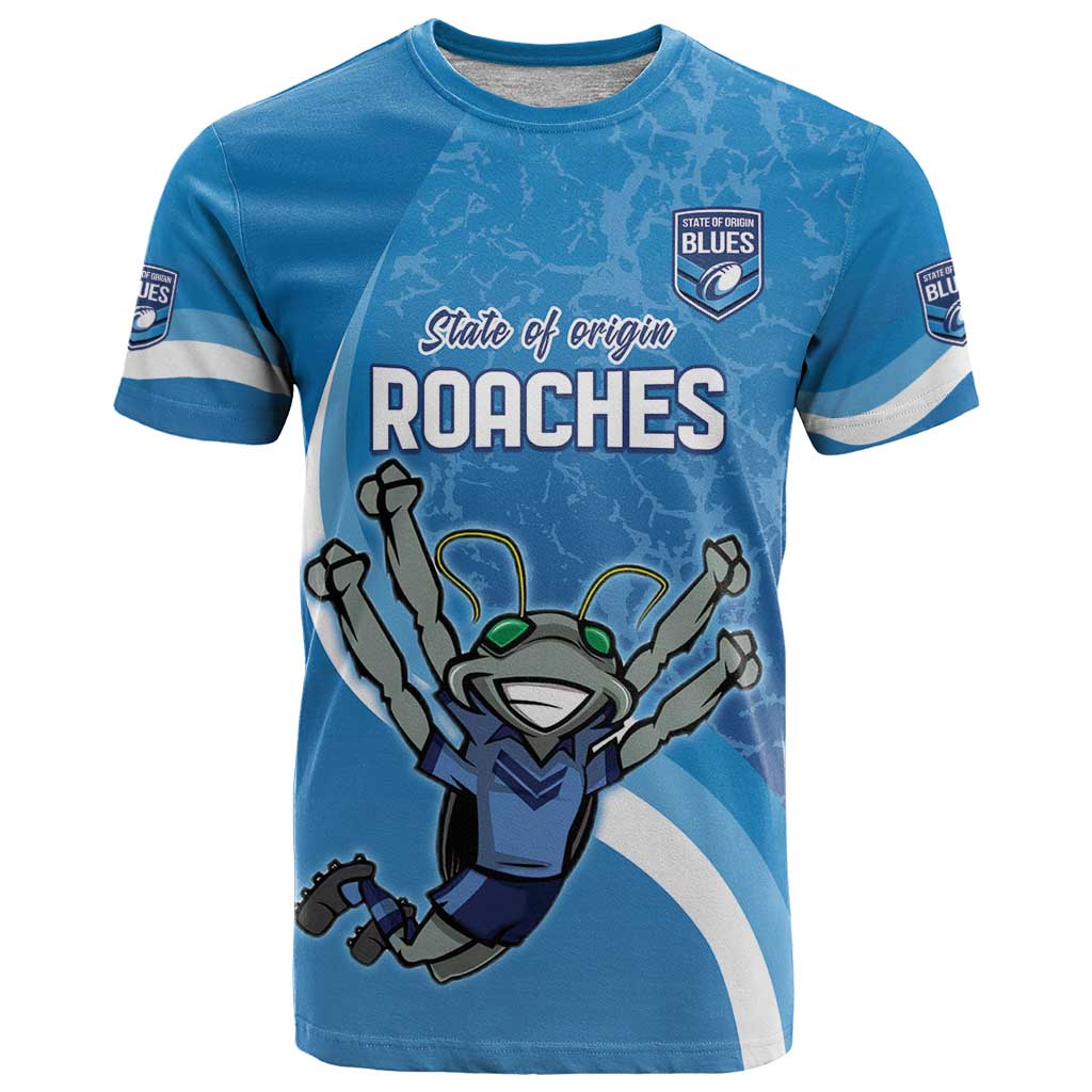 Custom NSW Cockroaches Blues T Shirt New South Wales Origin No2 LT9 - Vibe Hoodie Shop