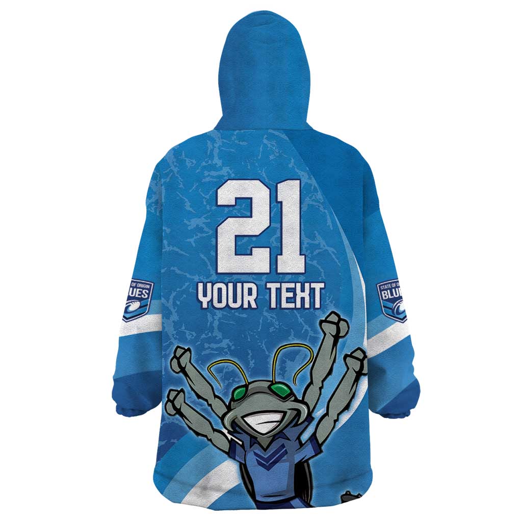 Custom NSW Cockroaches Blues Wearable Blanket Hoodie New South Wales Origin No2 - Vibe Hoodie Shop