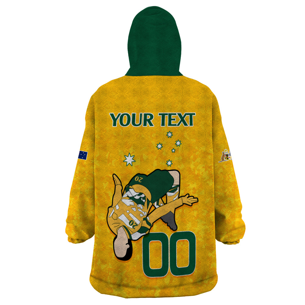 Custom Sam Kerr Matildas Wearable Blanket Hoodie Australia Soccer Go World Cup 2023 - Vibe Hoodie Shop