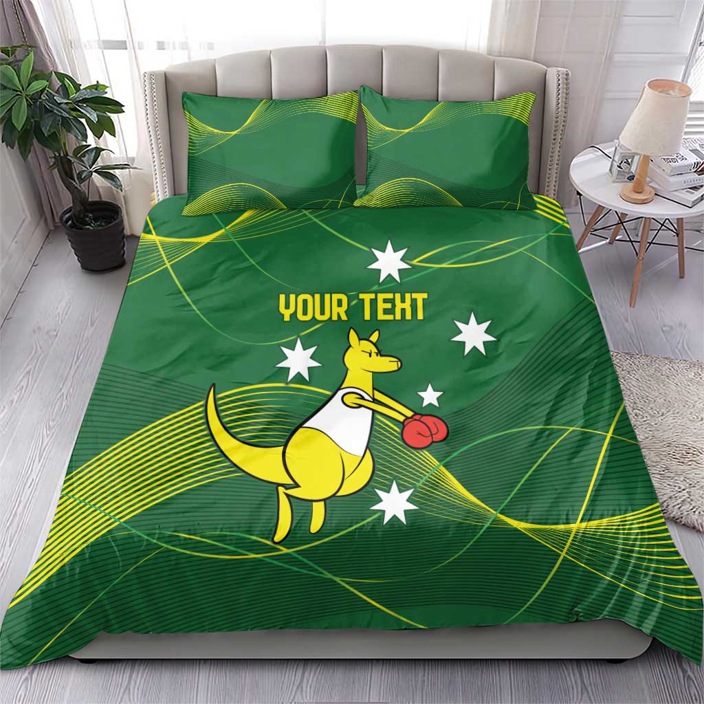 Personalised Australia Go Paris 2024 Bedding Set National Color Ver1 - Vibe Hoodie Shop