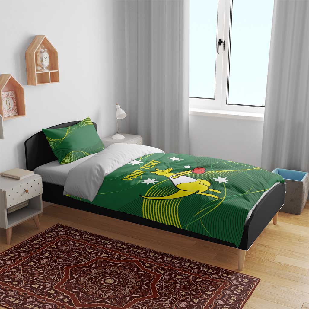 Personalised Australia Go Paris 2024 Bedding Set National Color Ver1 - Vibe Hoodie Shop