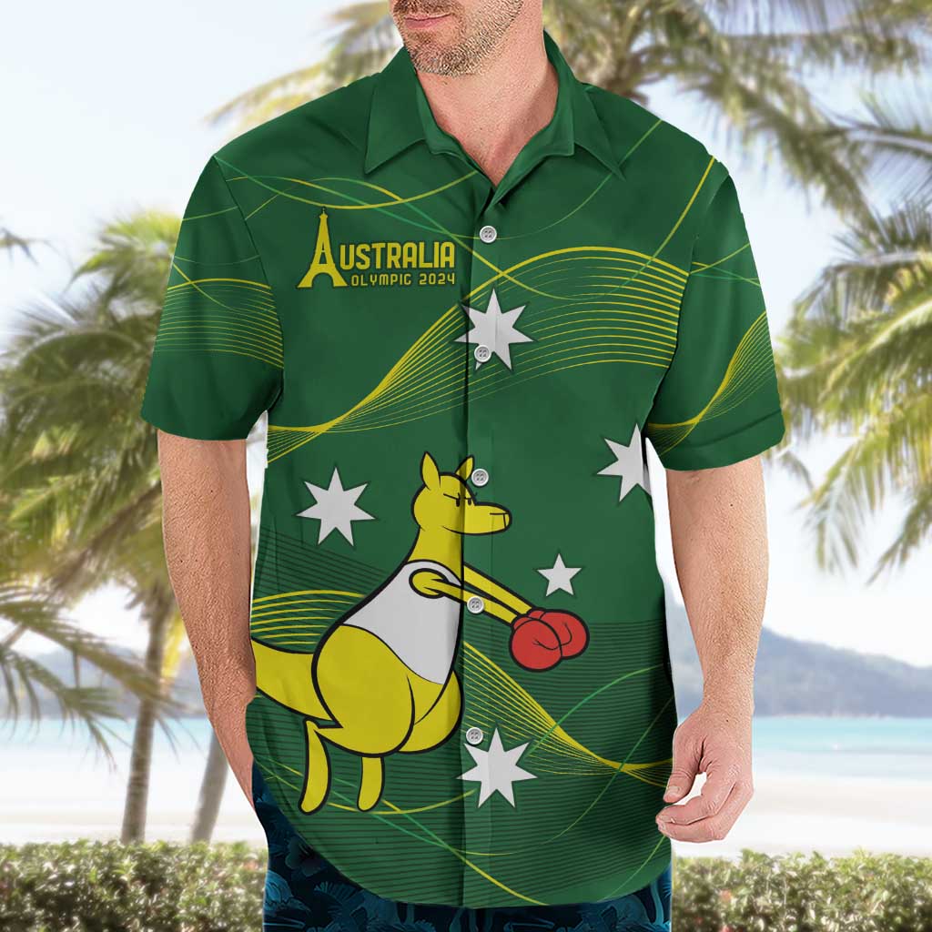 Personalised Australia Go Paris 2024 Hawaiian Shirt National Color Ver1 - Vibe Hoodie Shop