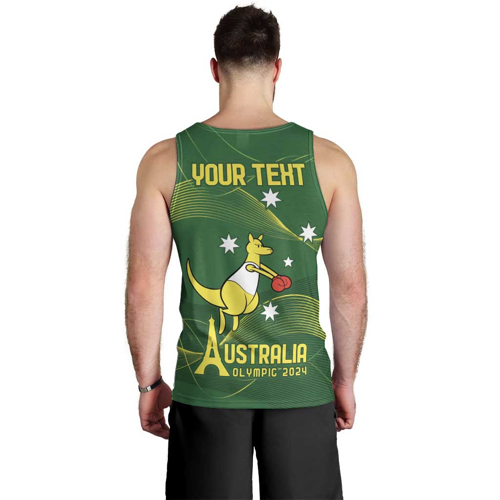 Personalised Australia Go Paris 2024 Men Tank Top National Color Ver1 - Vibe Hoodie Shop