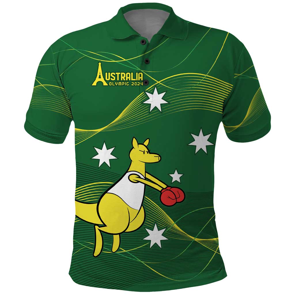 Personalised Australia Go Paris 2024 Polo Shirt National Color Ver1 LT9 - Vibe Hoodie Shop