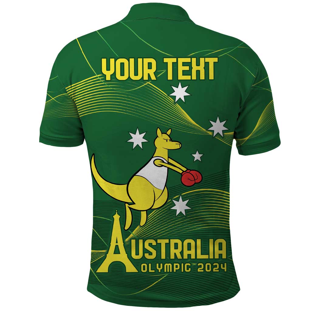Personalised Australia Go Paris 2024 Polo Shirt National Color Ver1 LT9 - Vibe Hoodie Shop