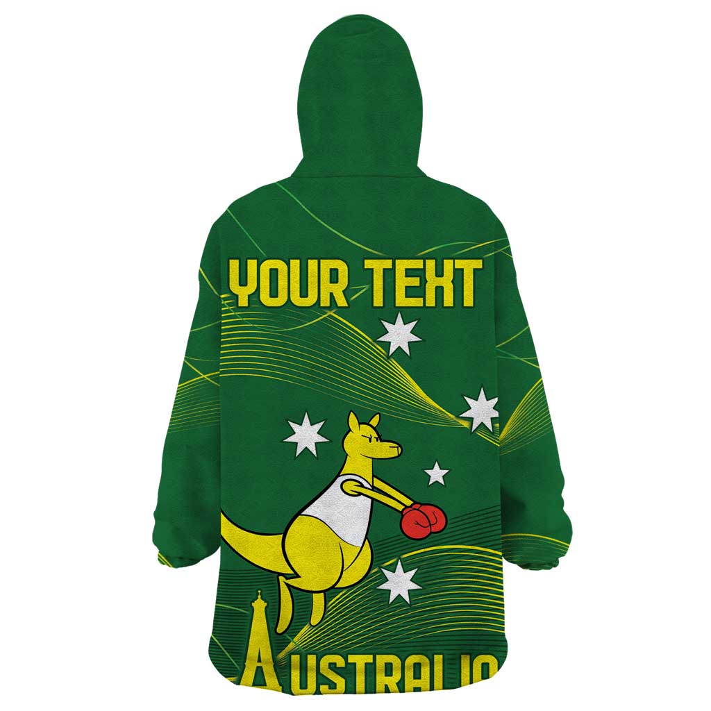 Personalised Australia Go Paris 2024 Wearable Blanket Hoodie National Color Ver1 - Vibe Hoodie Shop