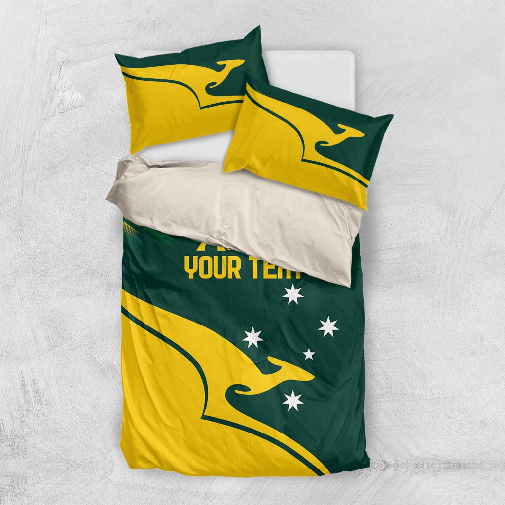 Personalised Australia Go Paris 2024 Bedding Set National Color Ver2 - Vibe Hoodie Shop