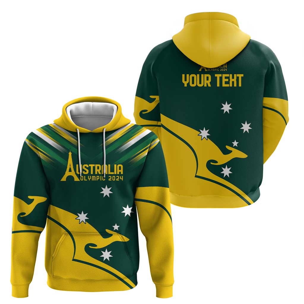 Personalised Australia Go Paris 2024 Hoodie National Color Ver2 LT9 - Vibe Hoodie Shop