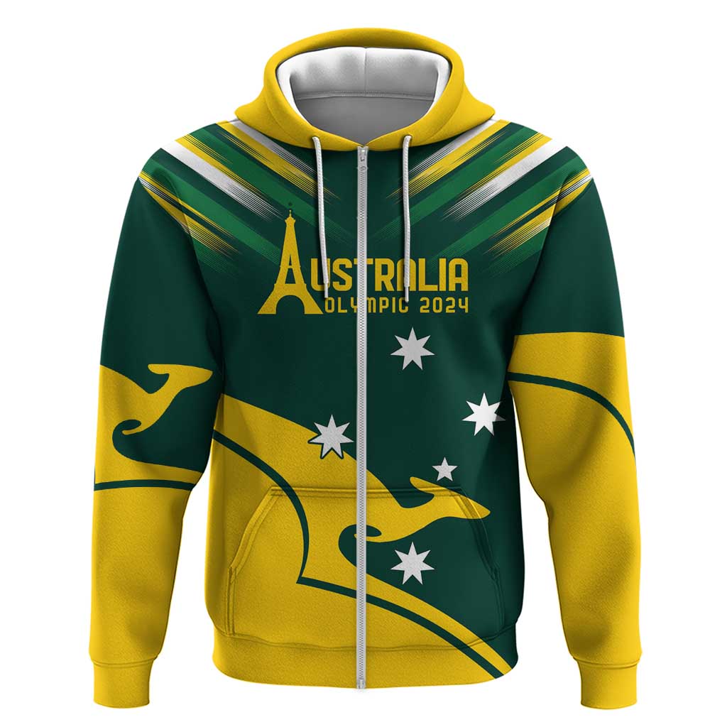Personalised Australia Go Paris 2024 Hoodie National Color Ver2 LT9 - Vibe Hoodie Shop