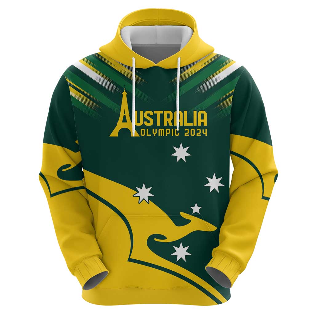 Personalised Australia Go Paris 2024 Hoodie National Color Ver2 LT9 - Vibe Hoodie Shop