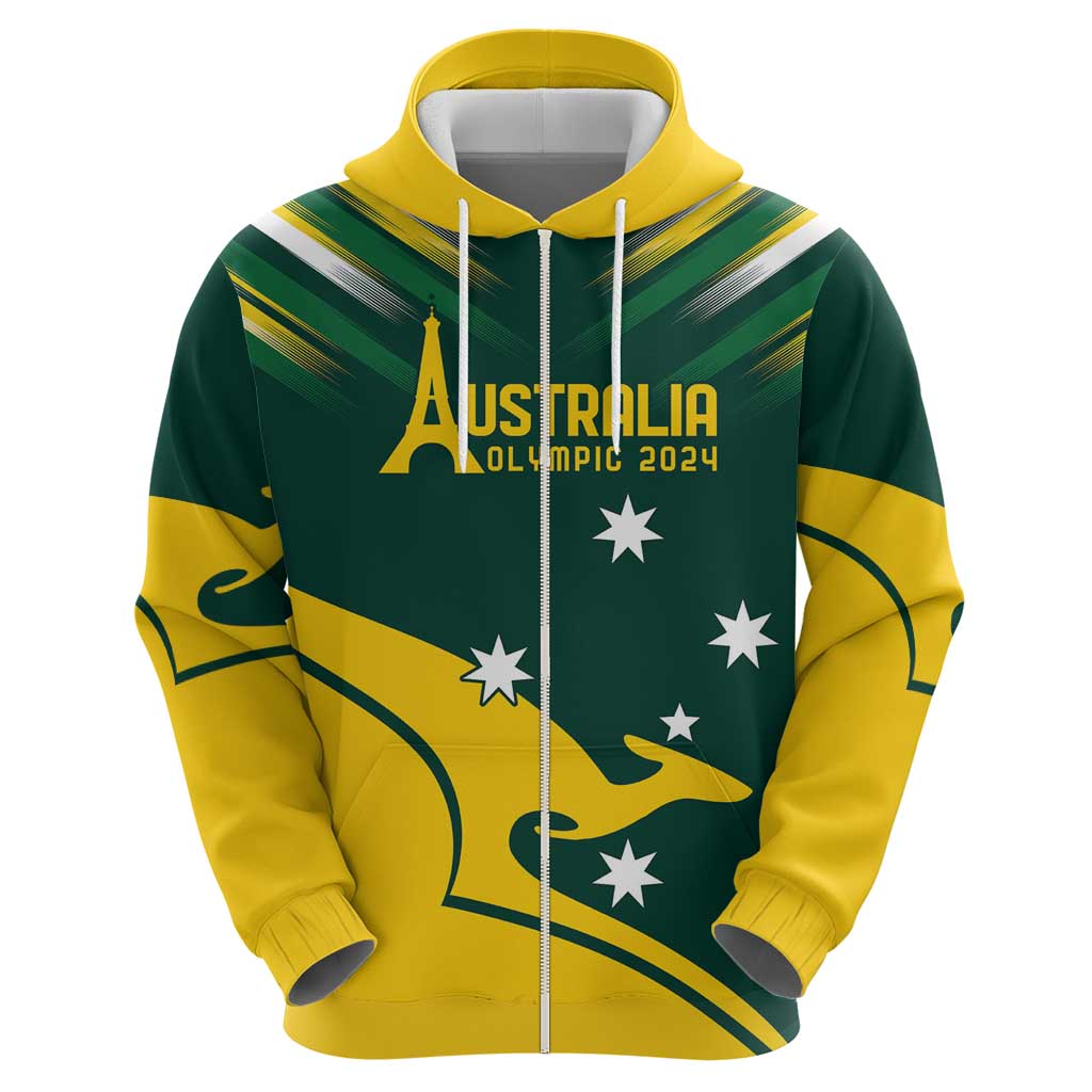 Personalised Australia Go Paris 2024 Hoodie National Color Ver2 LT9 - Vibe Hoodie Shop