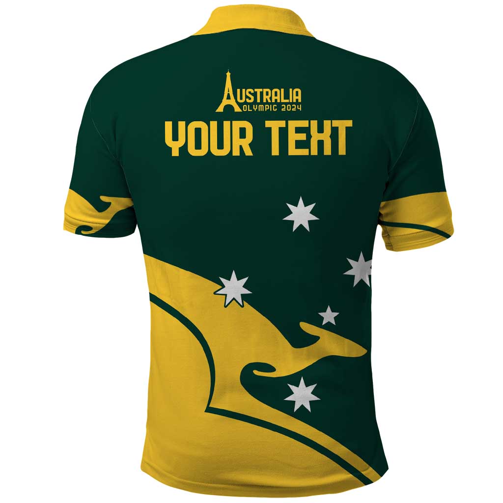 Personalised Australia Go Paris 2024 Polo Shirt National Color Ver2 LT9 - Vibe Hoodie Shop