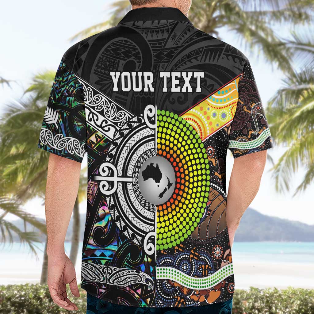 Personalised New Zealand and Australia Hawaiian Shirt Maori Mix Aboriginal Art Style - Vibe Hoodie Shop