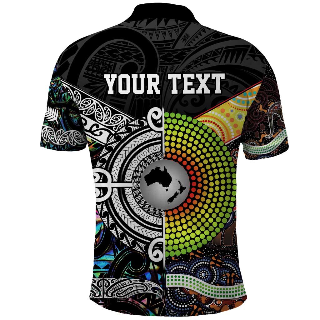 Personalised New Zealand and Australia Polo Shirt Maori Mix Aboriginal Art Style LT9 - Vibe Hoodie Shop