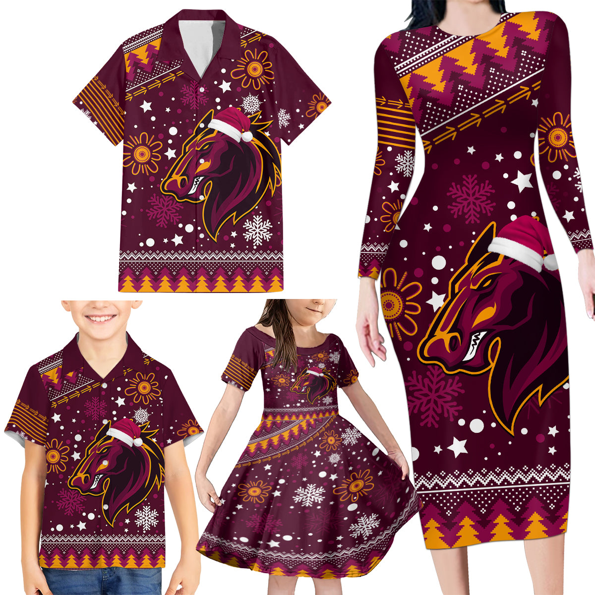 broncos-rugby-family-matching-long-sleeve-bodycon-dress-and-hawaiian-shirt-heart-of-all-queenland-2023-christmas-vibe-unique