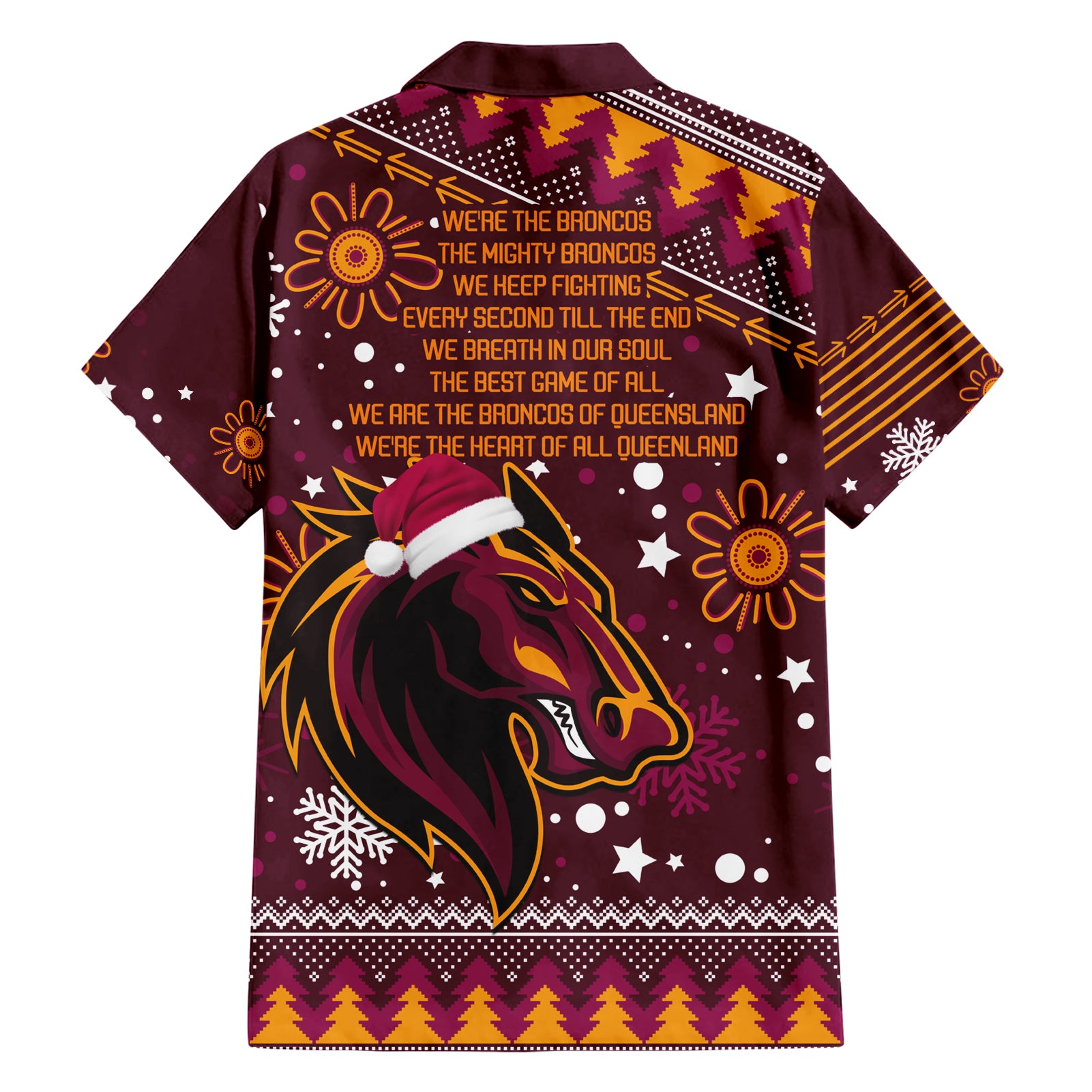 Broncos Rugby Hawaiian Shirt Heart Of All Queenland 2023 Christmas Vibe Unique - Vibe Hoodie Shop