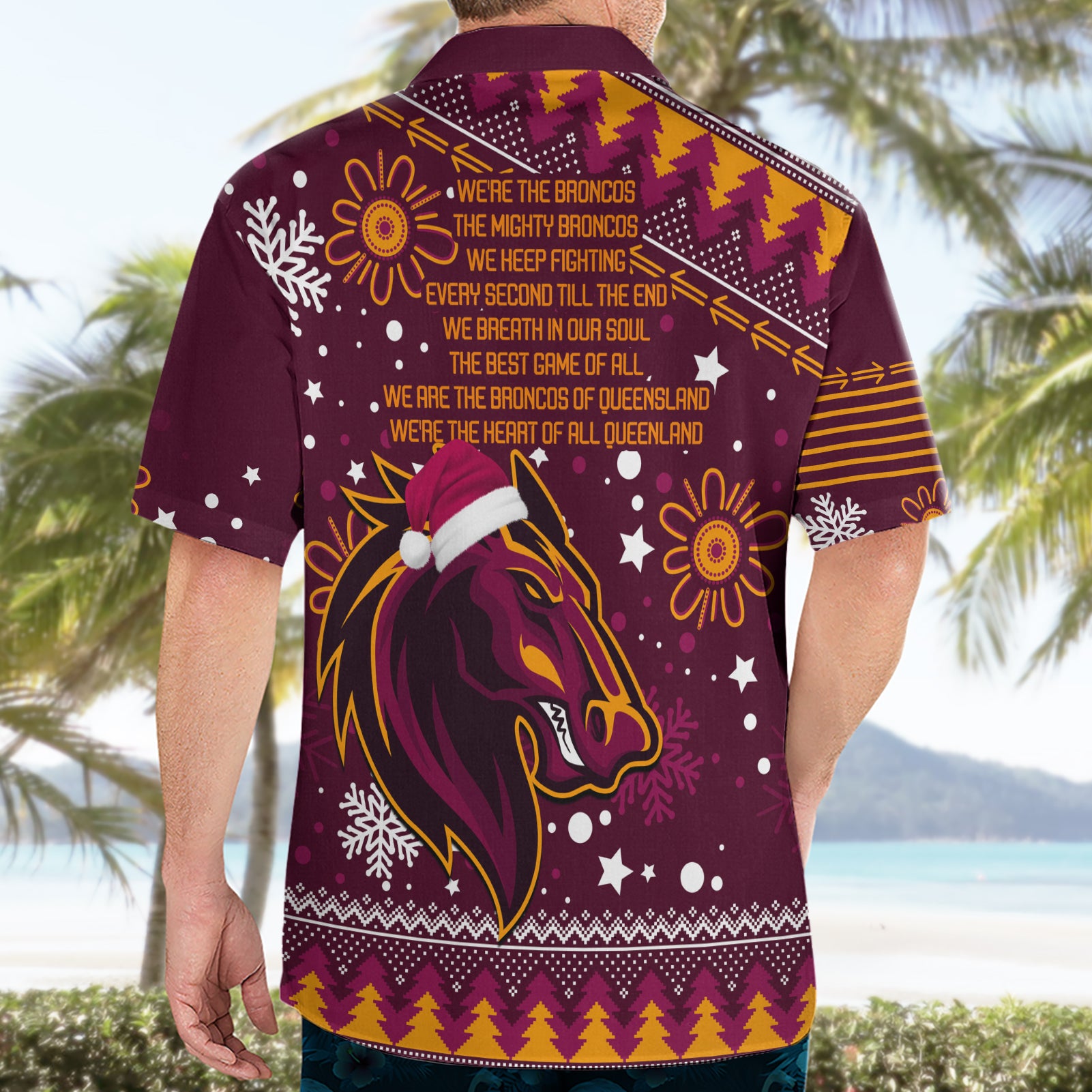 Broncos Rugby Hawaiian Shirt Heart Of All Queenland 2023 Christmas Vibe Unique - Vibe Hoodie Shop