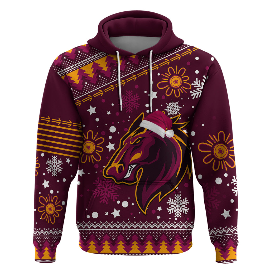 Broncos Rugby Hoodie Heart Of All Queenland 2023 Christmas Vibe Unique LT9 - Vibe Hoodie Shop