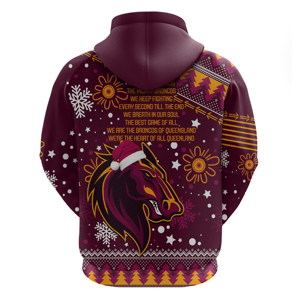 Broncos Rugby Hoodie Heart Of All Queenland 2023 Christmas Vibe Unique LT9 - Vibe Hoodie Shop