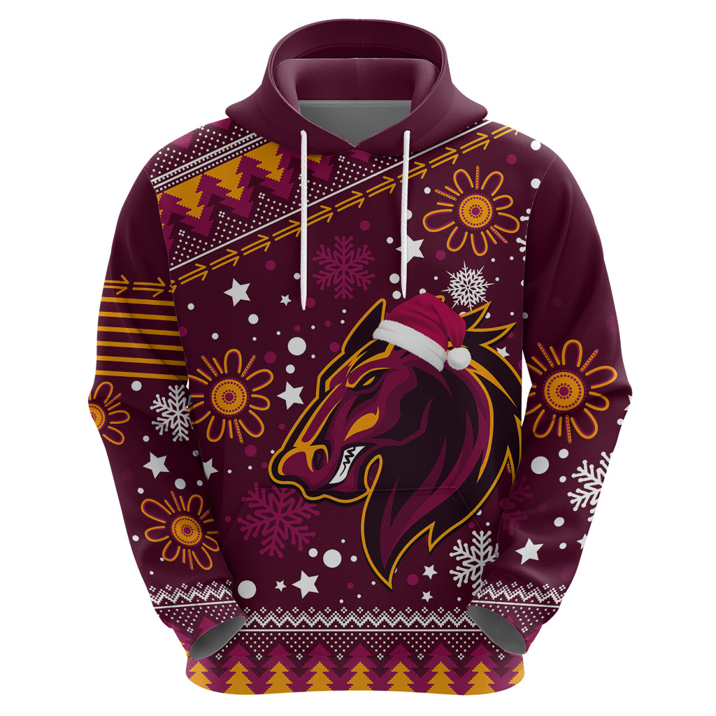 Broncos Rugby Hoodie Heart Of All Queenland 2023 Christmas Vibe Unique LT9 - Vibe Hoodie Shop