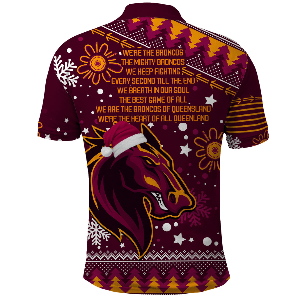 Broncos Rugby Polo Shirt Heart Of All Queenland 2023 Christmas Vibe Unique LT9 - Vibe Hoodie Shop