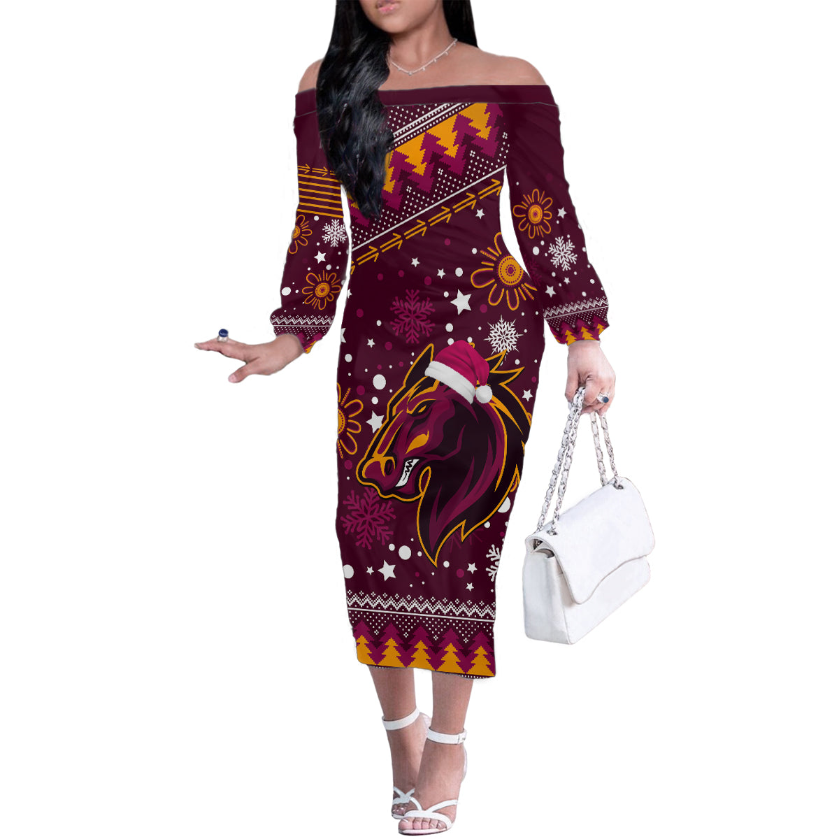 custom-broncos-rugby-family-matching-off-shoulder-long-sleeve-dress-and-hawaiian-shirt-heart-of-all-queenland-2023-christmas-vibe-unique