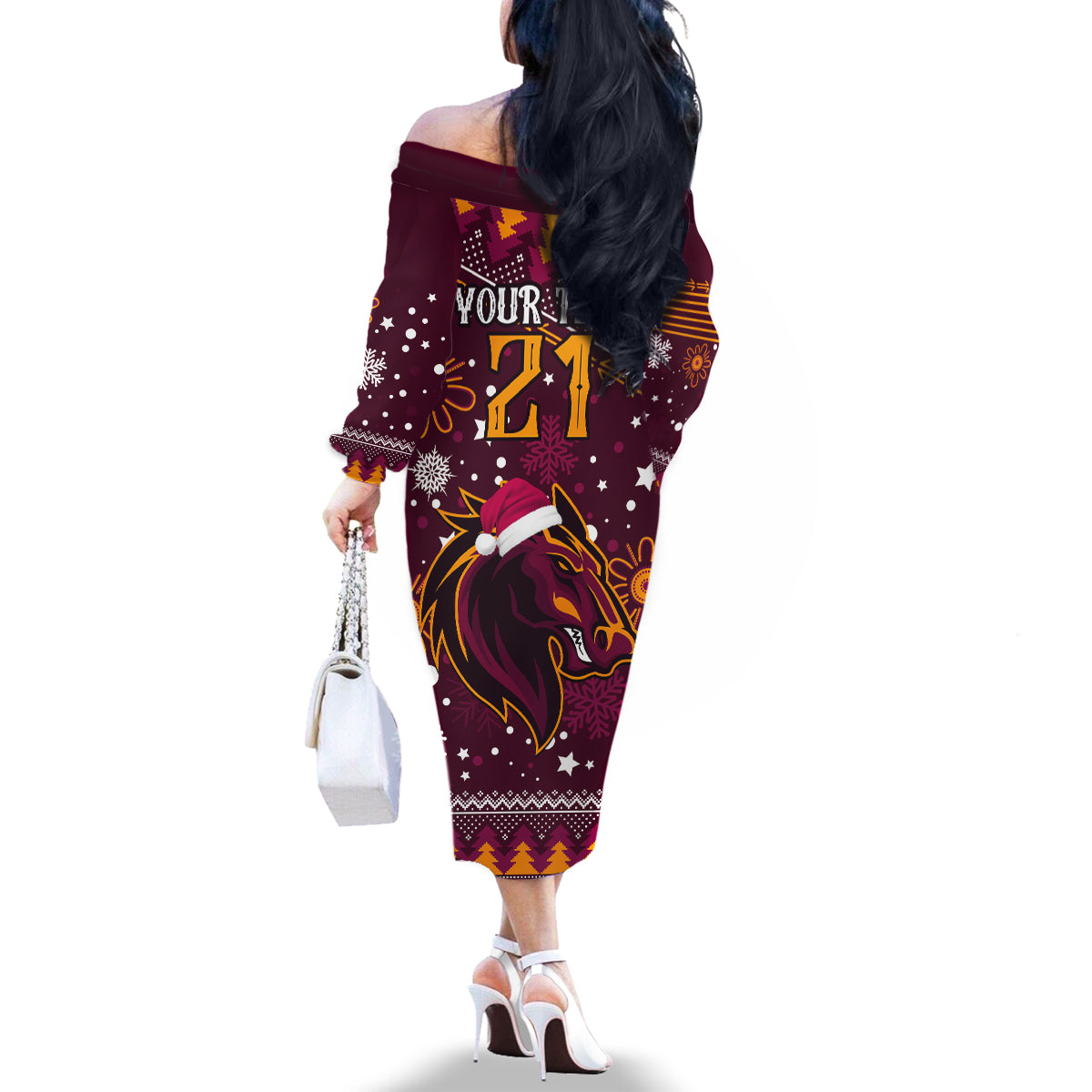 custom-broncos-rugby-family-matching-off-shoulder-long-sleeve-dress-and-hawaiian-shirt-heart-of-all-queenland-2023-christmas-vibe-unique