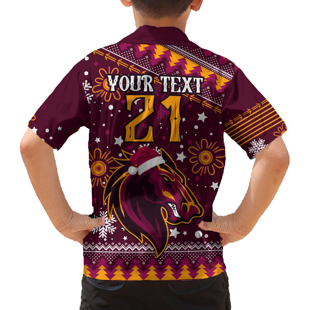 custom-broncos-rugby-family-matching-off-shoulder-short-dress-and-hawaiian-shirt-heart-of-all-queenland-2023-christmas-vibe-unique