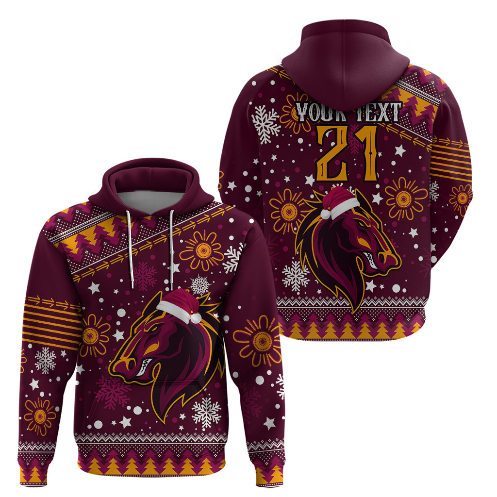 Custom Broncos Rugby Hoodie Heart Of All Queenland 2023 Christmas Vibe Unique LT9 - Vibe Hoodie Shop