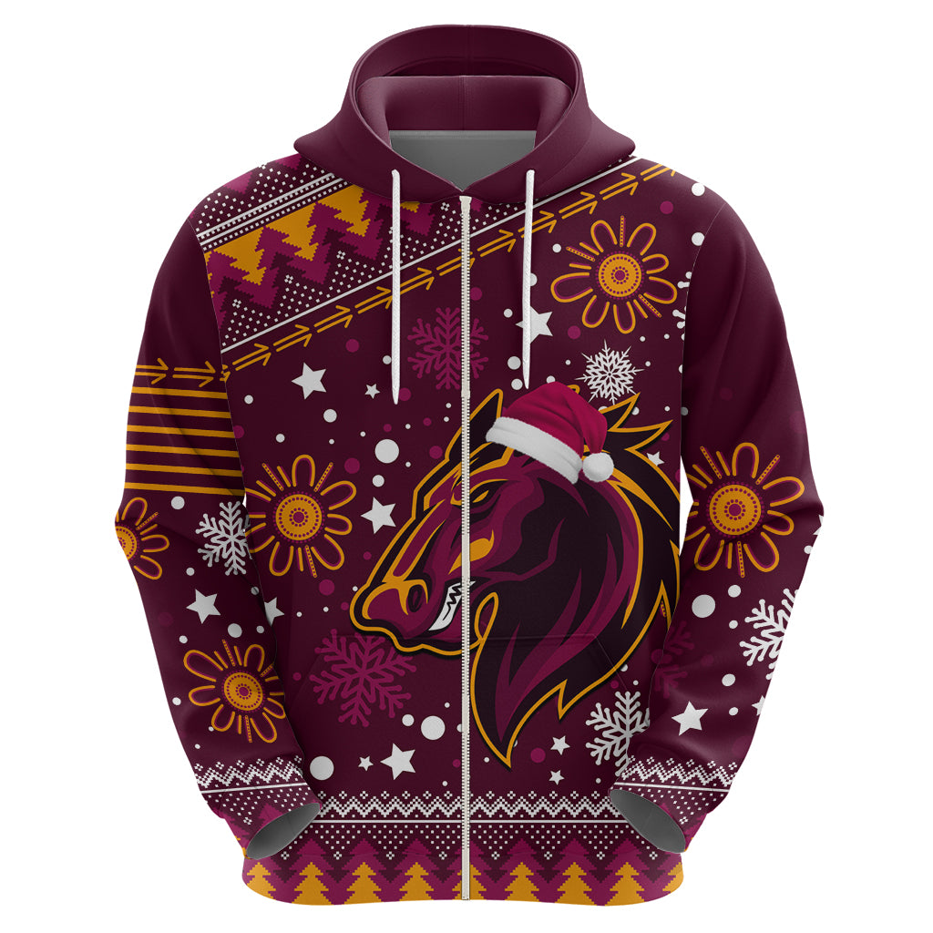 Custom Broncos Rugby Hoodie Heart Of All Queenland 2023 Christmas Vibe Unique LT9 - Vibe Hoodie Shop