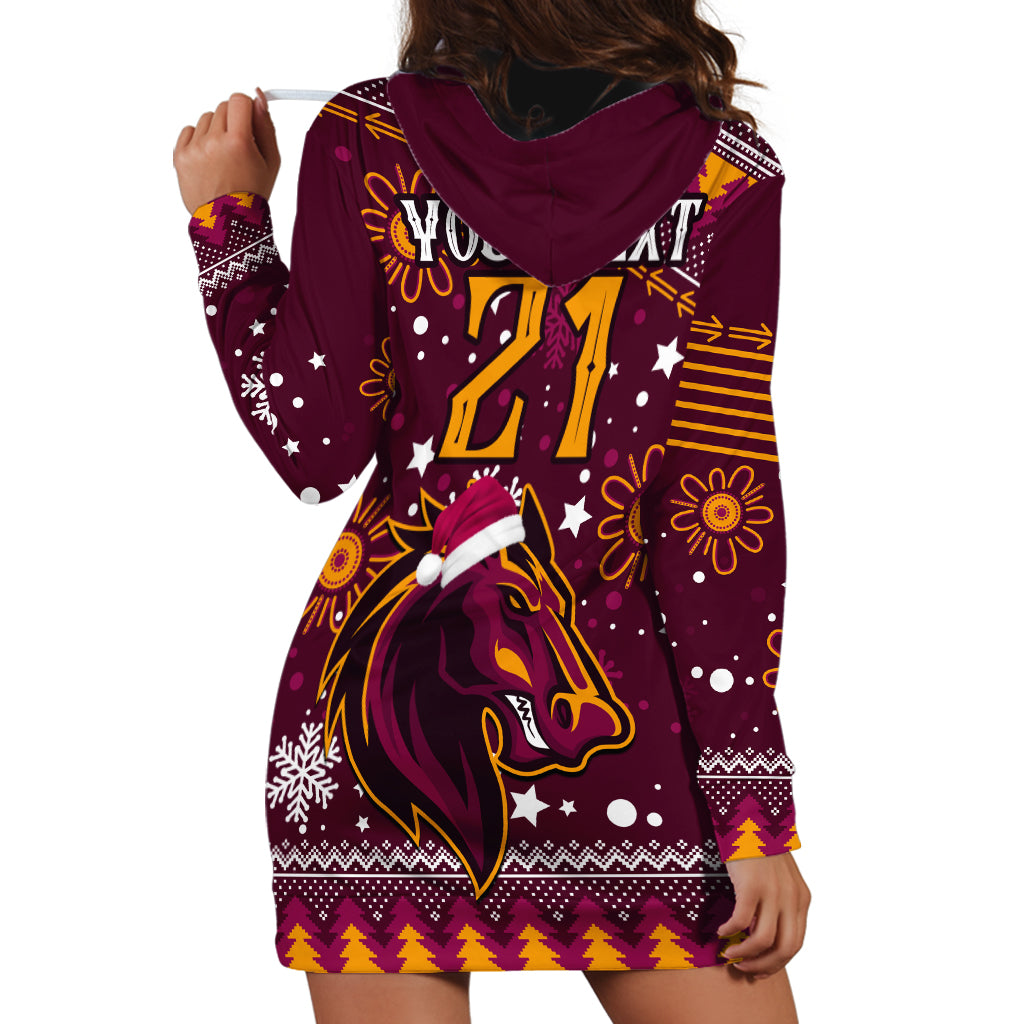 Custom Broncos Rugby Hoodie Dress Heart Of All Queenland 2023 Christmas Vibe Unique - Vibe Hoodie Shop