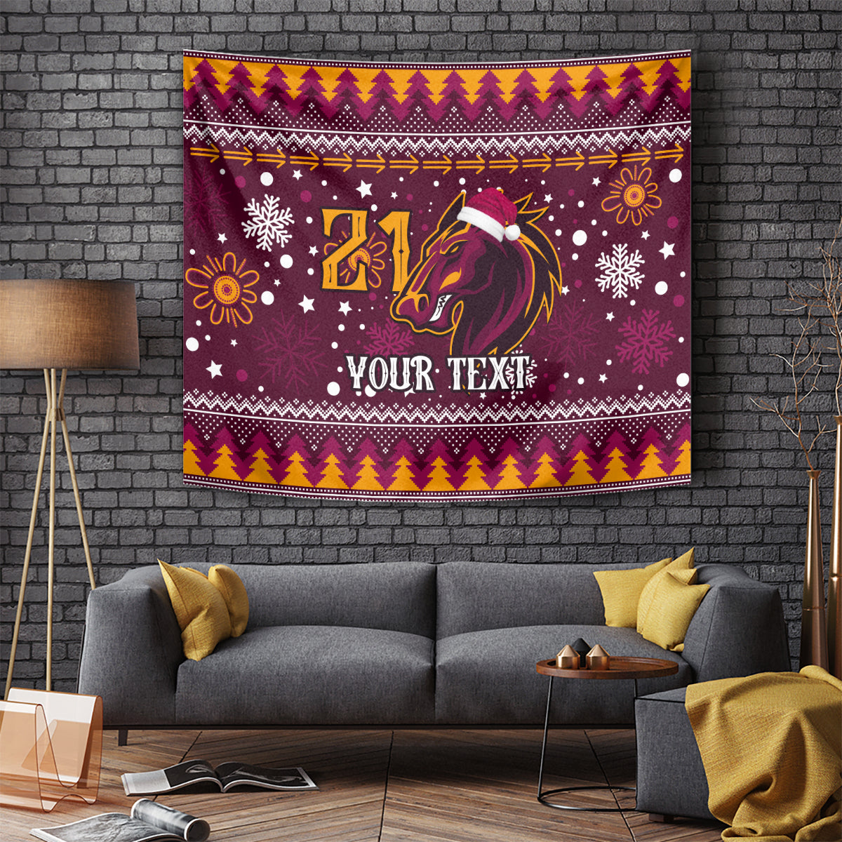 Custom Broncos Rugby Tapestry Heart Of All Queenland 2023 Christmas Vibe Unique - Vibe Hoodie Shop