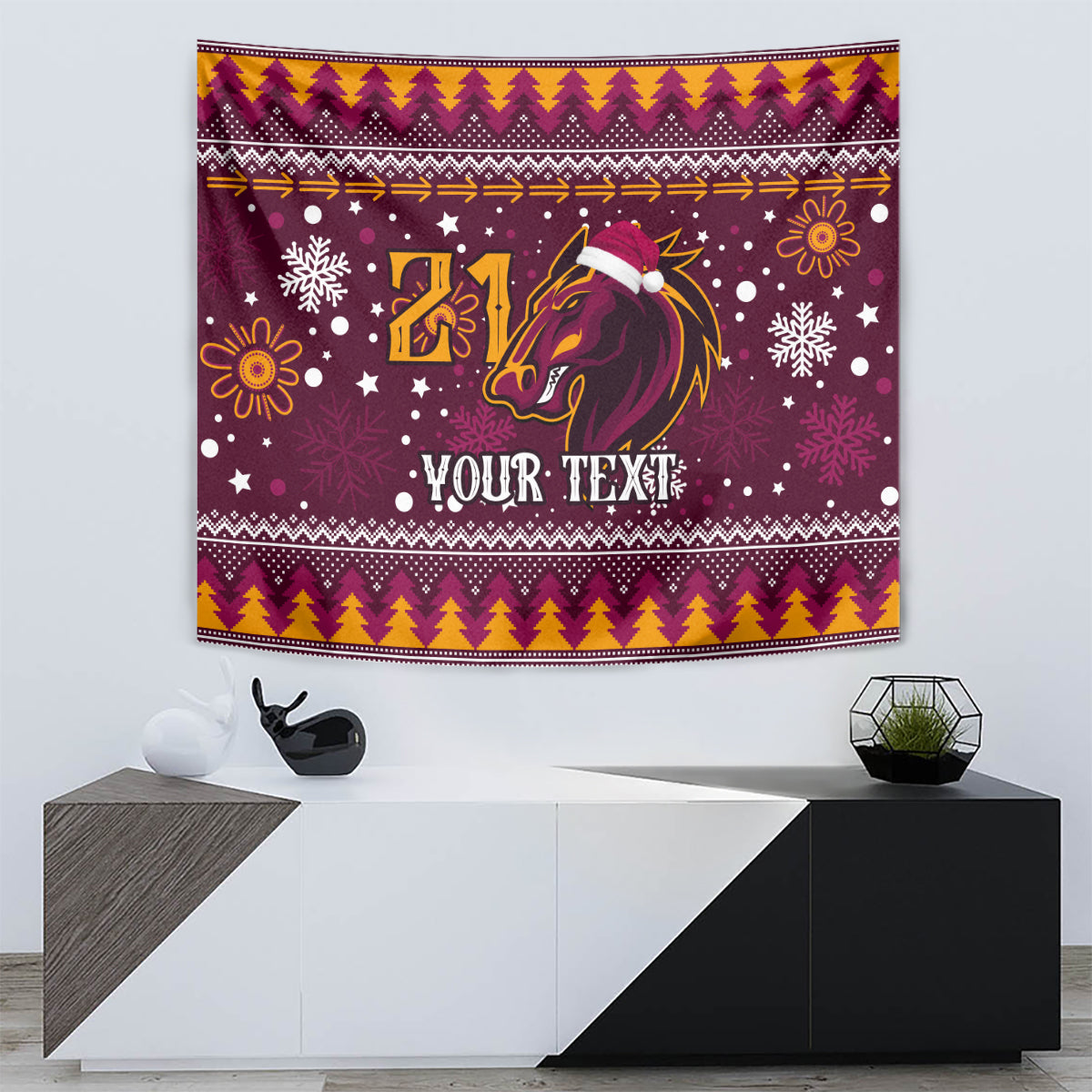 Custom Broncos Rugby Tapestry Heart Of All Queenland 2023 Christmas Vibe Unique - Vibe Hoodie Shop