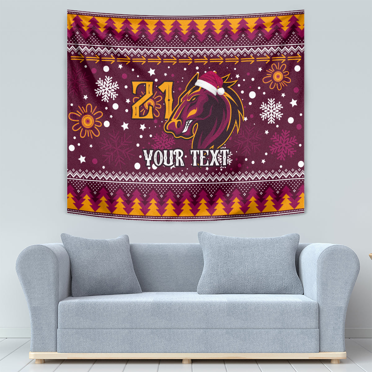 Custom Broncos Rugby Tapestry Heart Of All Queenland 2023 Christmas Vibe Unique - Vibe Hoodie Shop