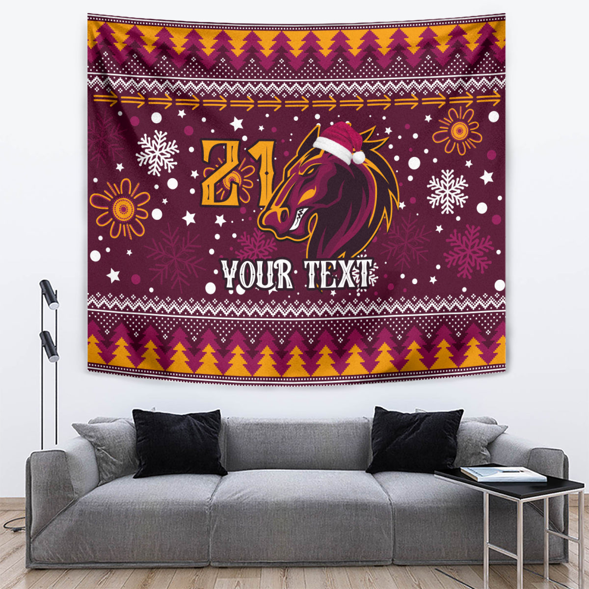 Custom Broncos Rugby Tapestry Heart Of All Queenland 2023 Christmas Vibe Unique - Vibe Hoodie Shop