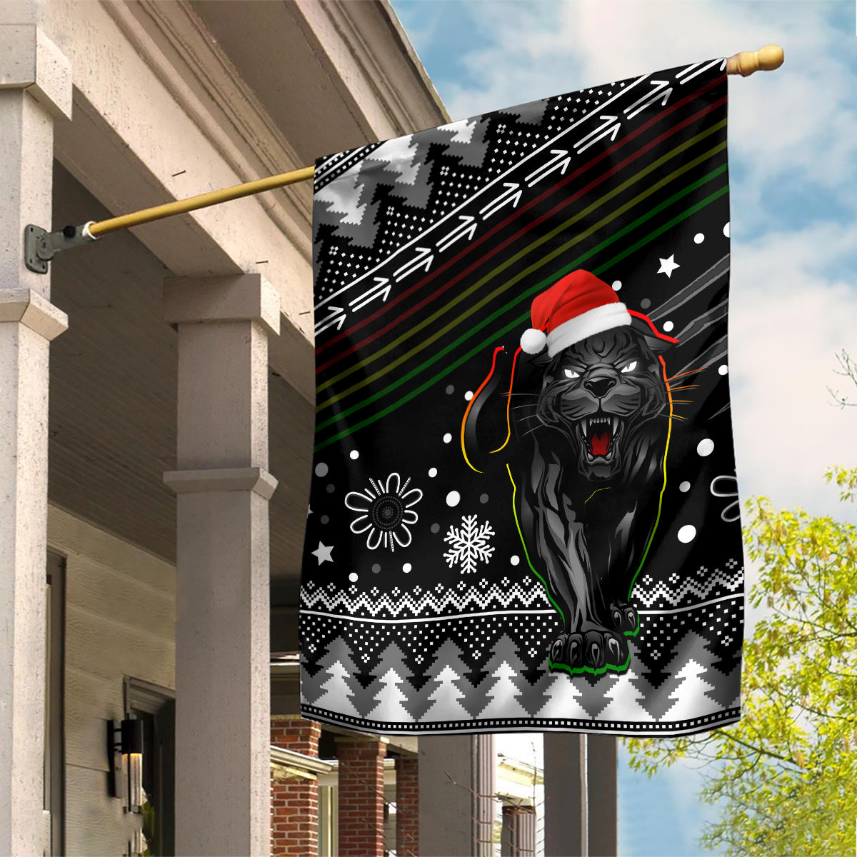 Panthers Rugby Garden Flag Go The Mighty Panthers 2023 Christmas Vibe Unique - Vibe Hoodie Shop