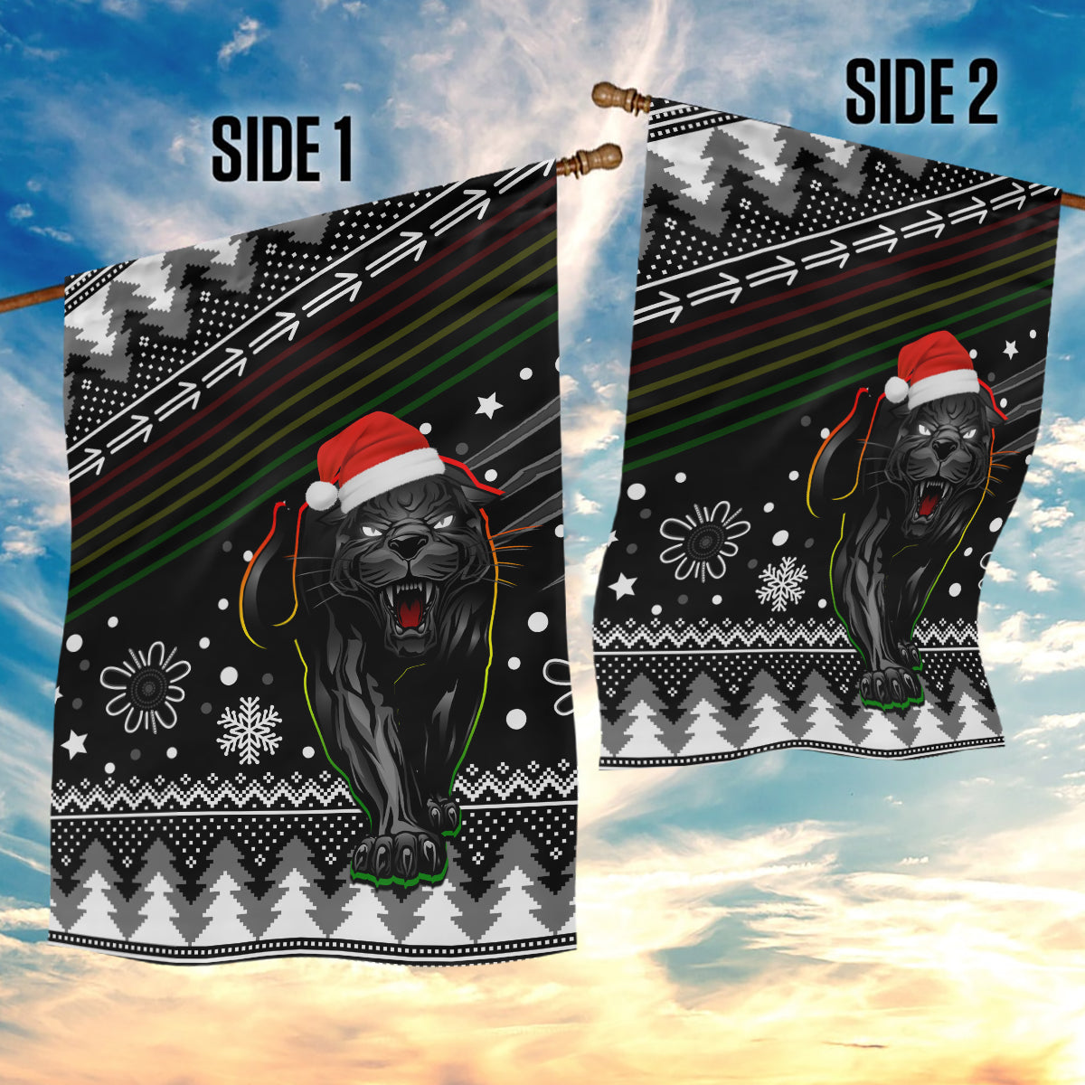 Panthers Rugby Garden Flag Go The Mighty Panthers 2023 Christmas Vibe Unique - Vibe Hoodie Shop