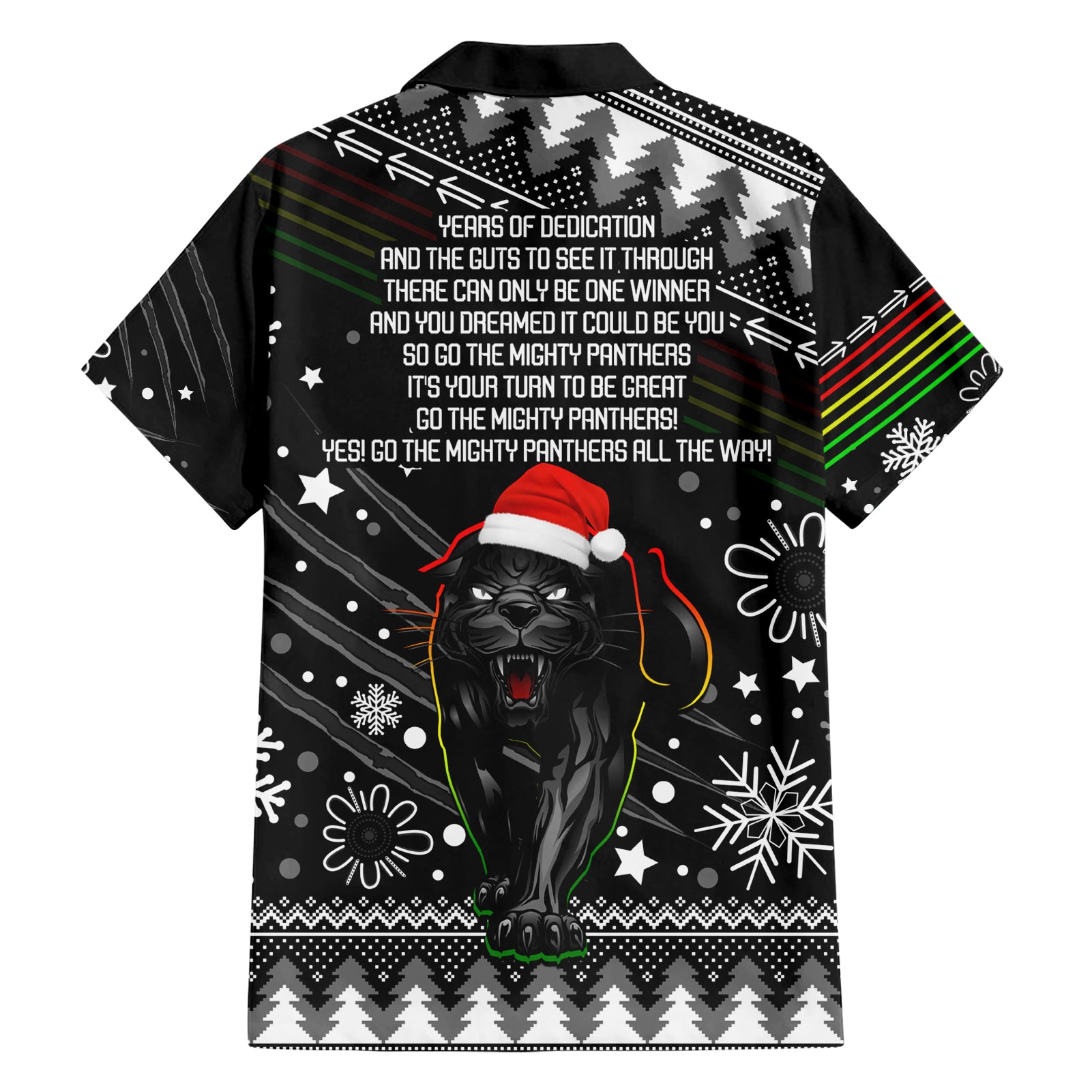 Panthers Rugby Hawaiian Shirt Go The Mighty Panthers 2023 Christmas Vibe Unique - Vibe Hoodie Shop