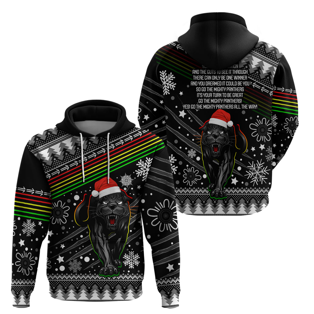 Panthers Rugby Hoodie Go The Mighty Panthers 2023 Christmas Vibe Unique LT9 - Vibe Hoodie Shop