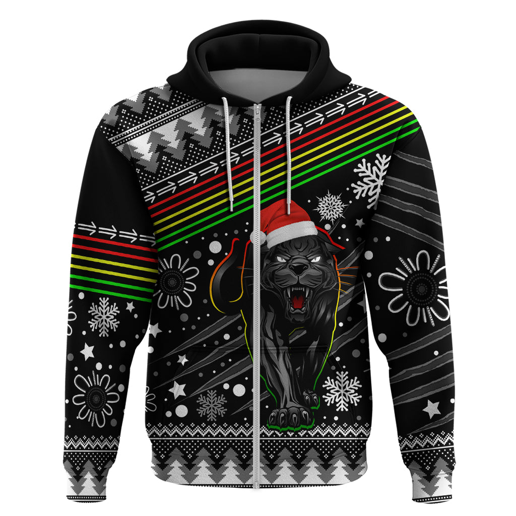 Custom Panthers Rugby Hoodie Go The Mighty Panthers 2023 Christmas Vibe Unique LT9 - Vibe Hoodie Shop