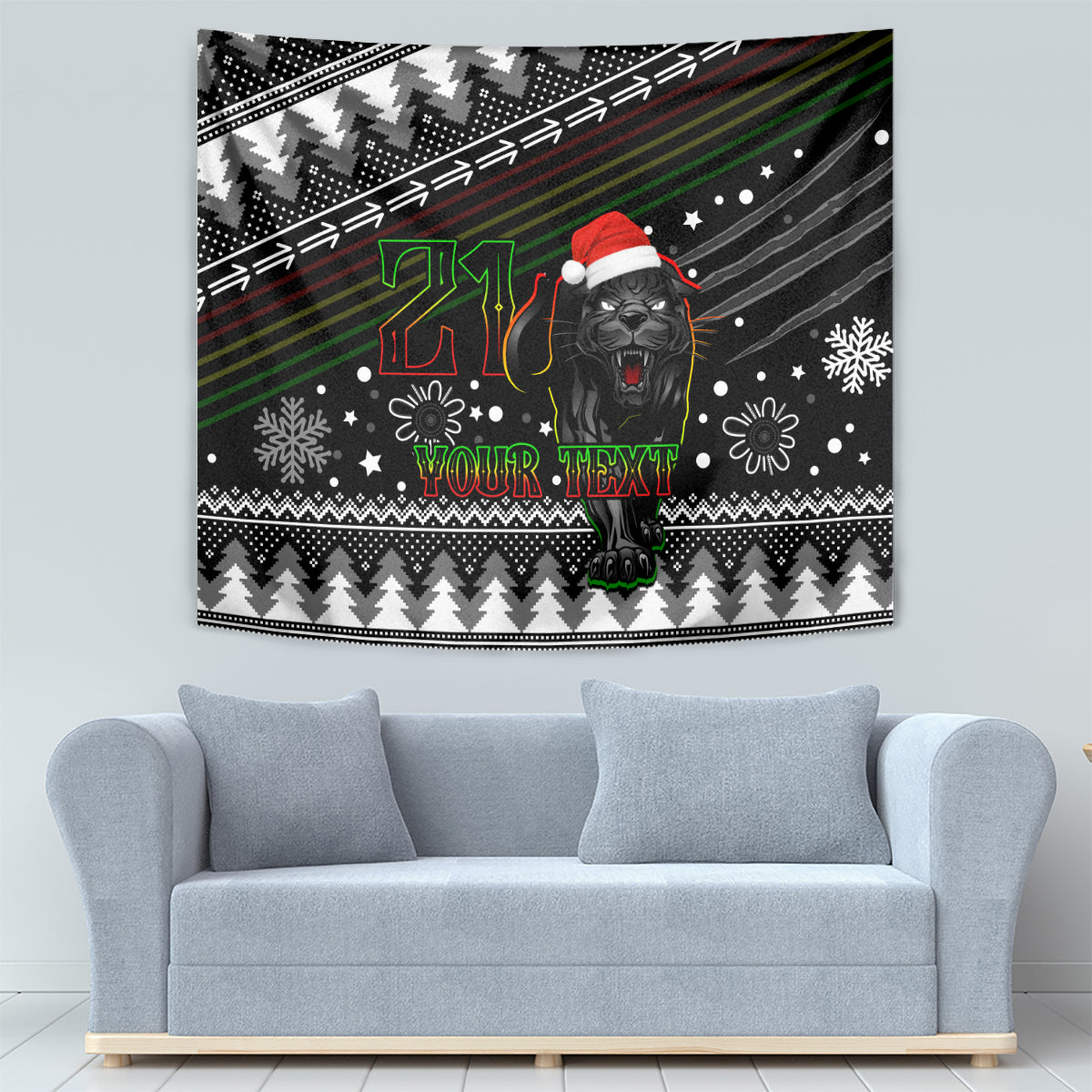 Custom Panthers Rugby Tapestry Go The Mighty Panthers 2023 Christmas Vibe Unique - Vibe Hoodie Shop