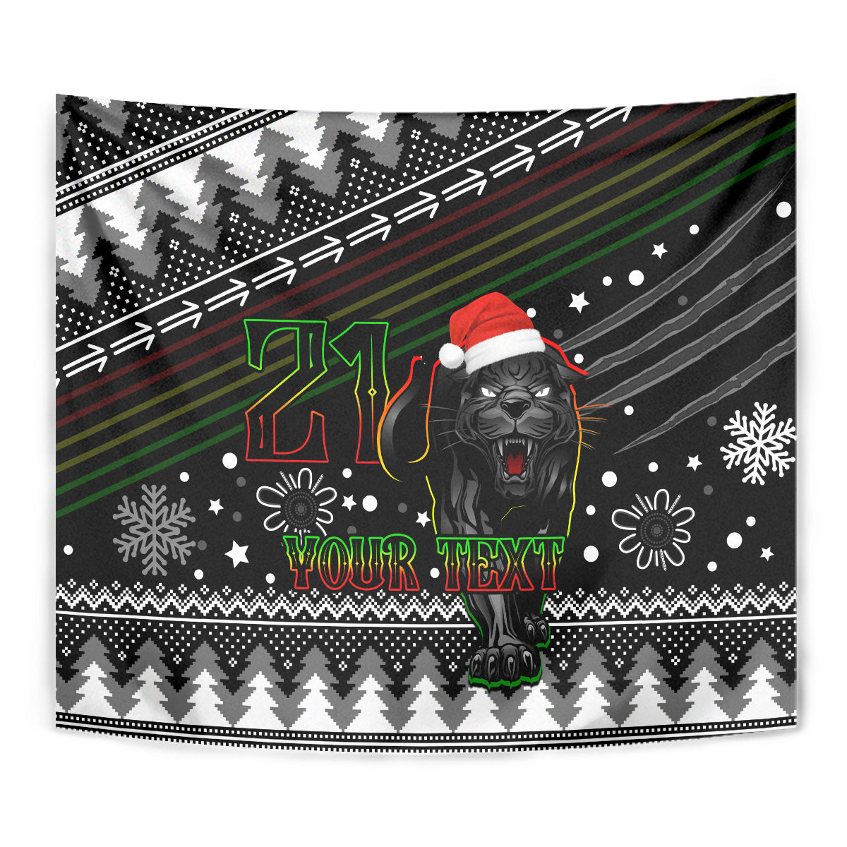 Custom Panthers Rugby Tapestry Go The Mighty Panthers 2023 Christmas Vibe Unique - Vibe Hoodie Shop