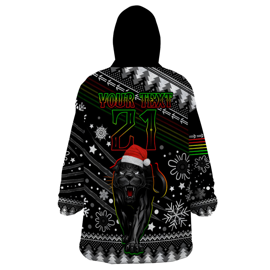 Custom Panthers Rugby Wearable Blanket Hoodie Go The Mighty Panthers 2023 Christmas Vibe Unique - Vibe Hoodie Shop