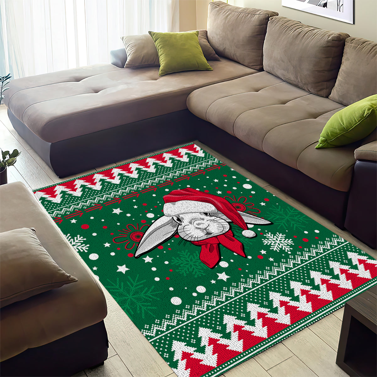 Rabbitohs Rugby Area Rug Glory Glory The South 2023 Christmas Vibe Unique - Vibe Hoodie Shop