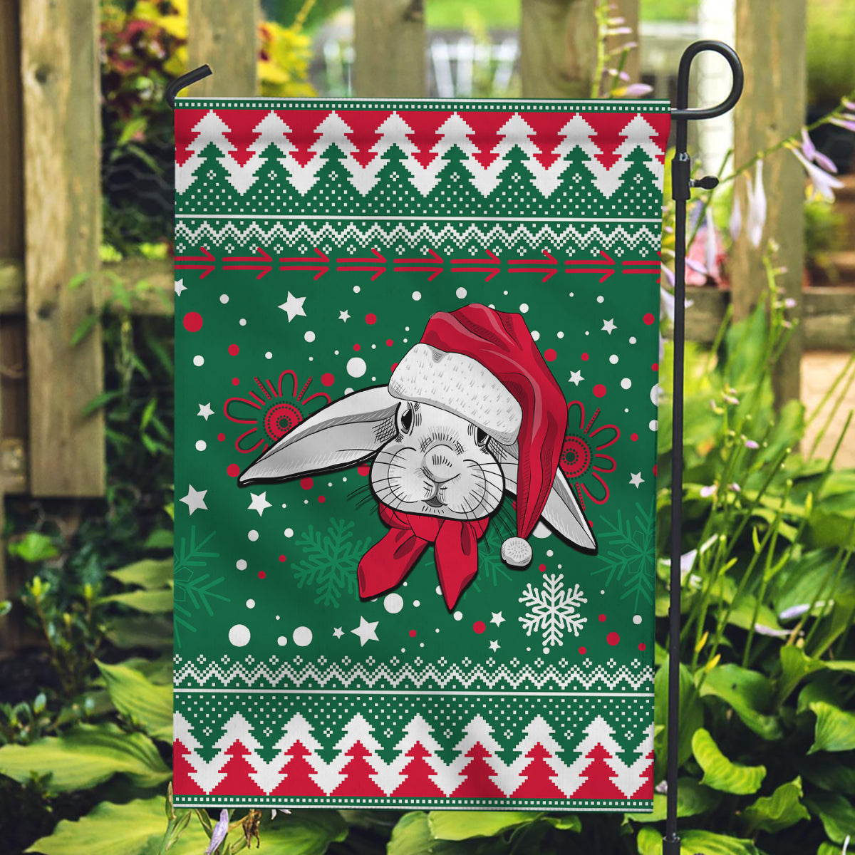 Rabbitohs Rugby Garden Flag Glory Glory The South 2023 Christmas Vibe Unique - Vibe Hoodie Shop