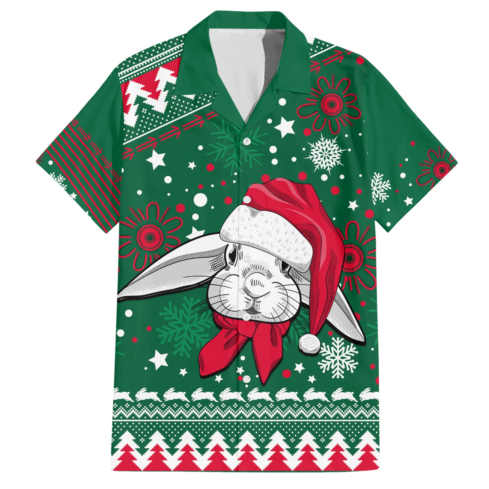 Rabbitohs Rugby Hawaiian Shirt Glory Glory The South 2023 Christmas Vibe Unique - Vibe Hoodie Shop